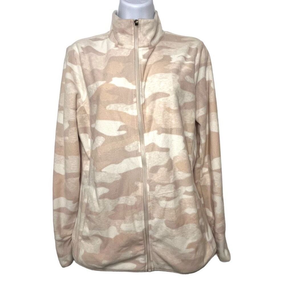 Old Navy Active Women’s Full Zip Camo Jacket Pink White Size Medium